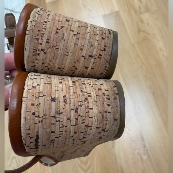 Cole Haan Brown Suede Real Leather Platform Sandals, Size 6 1:2 - Picture 5 of 7